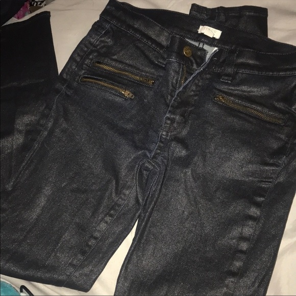 Jcrew metallic looking jeans - Picture 1 of 4